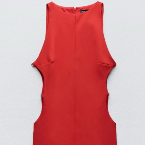 Zara Dresses & Skirts - Zara Red Cutout Dress